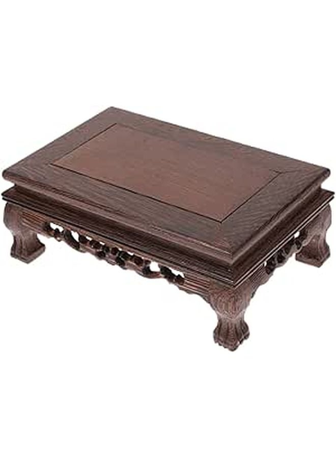 Wooden Display Pedestal Stand For Home Decor Plant Riser With Smooth Edges Stable Support - Image 1