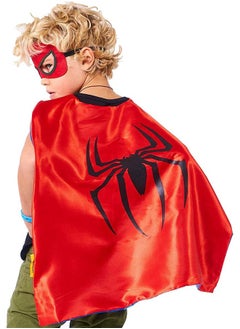 GROIC 7Pcs Superhero Launcher Toy Set, Spiderman Costume Set，Superhero Capes and LED Mask, 1 Launcher, 1 Glove, 3 Sucker Bullets,Gift for Kids  - Image 4