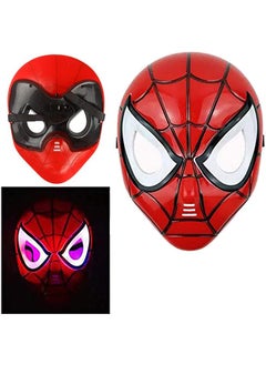 GROIC 7Pcs Superhero Launcher Toy Set, Spiderman Costume Set，Superhero Capes and LED Mask, 1 Launcher, 1 Glove, 3 Sucker Bullets,Gift for Kids  - Image 5