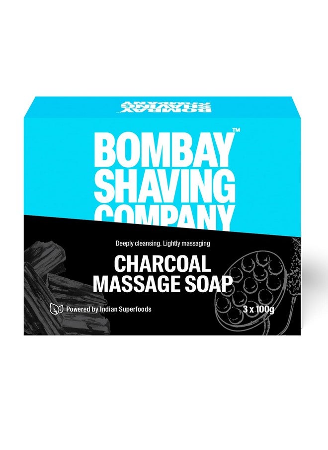 BOMBAY SHAVING COMPANY Bombay Shaving Company Charcoal Massage Soap100g | Pack of 3  - Image 2