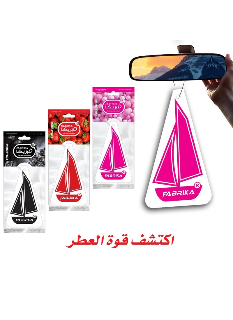 فابريكا ثلاث فواحات- ماركة فبريكا بثلاث روائح شكل المركب- ( لبان-فراولة-بلاك ايس)  - Image 1