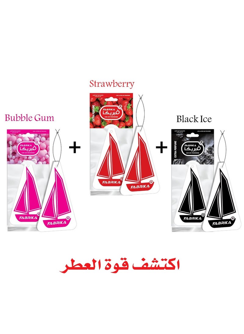 فابريكا ثلاث فواحات- ماركة فبريكا بثلاث روائح شكل المركب- ( لبان-فراولة-بلاك ايس)  - Image 2