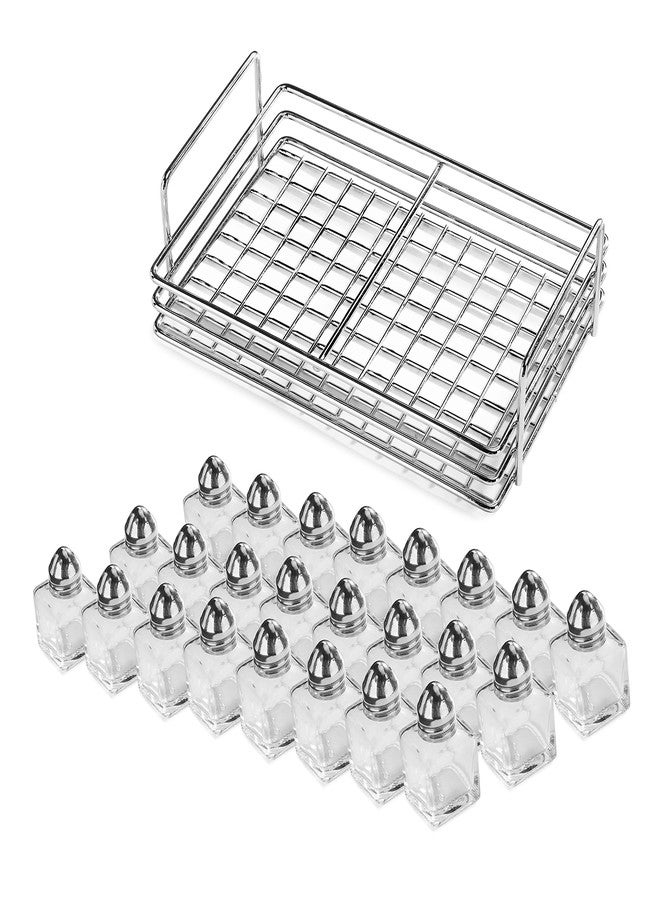 نيو ستار فود سيرفيس علبة ملح وفلفل صغيرة مكعبة الشكل من الزجاج من نيو ستار فود سيرفيس (فضية اللون مع رف) - Image 3