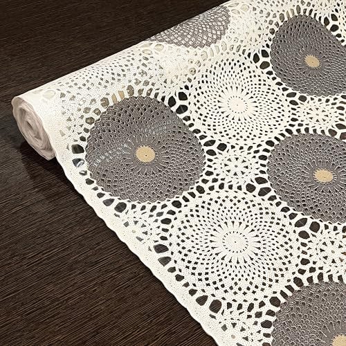 Yellow Weaves PVC Kitchen Mat Fridge Mats 50 cm X 5 Meters Anti Slip Roll, Shelf Liners Sheet for Kitchen, Shelves, Cabinet, Drawer, Wardrobe, Refrigerator, Table (Circular Beige) - Image 1