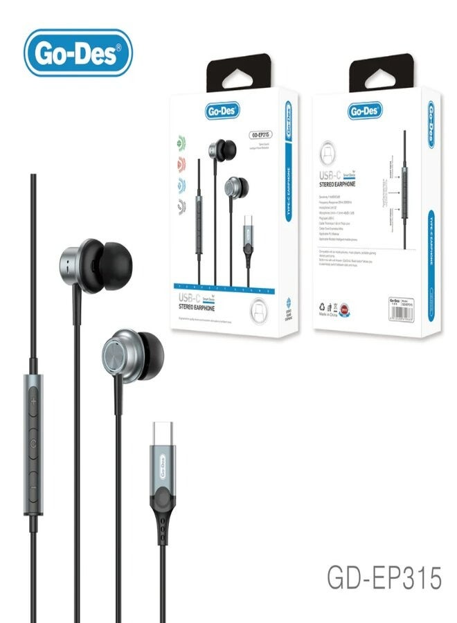 GO-DES Go Des Wired Type-C Stereo Headphone - Image 1