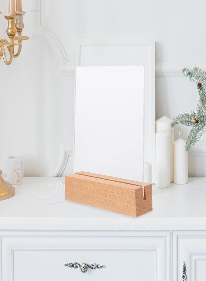 HOMSFOU Acrylic Nail Art Display Board with Wood Base Adjustable Angle Nail Tips Stand for Salon Photography Home Use 4.33 X 3.93 X 1.18 Inches - Image 4
