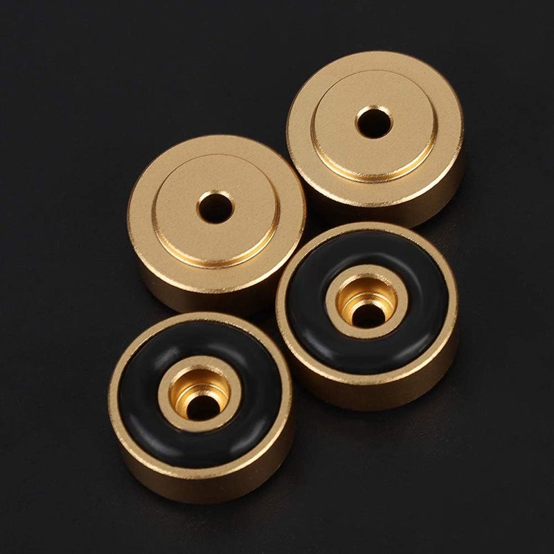 Wendry Aluminum Alloy Anti Vibration Amplifier Feet, 4PCS Speakers Stand Feet Shock Absorber Amplifier Pads Feet (20 * 8mm)(Gold) - Image 2