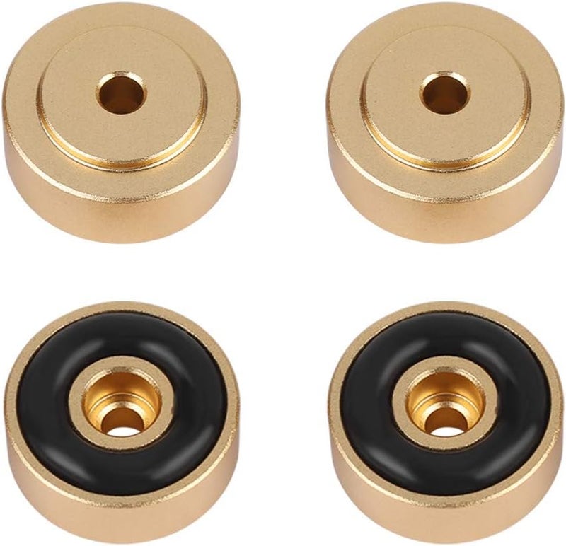 Wendry Aluminum Alloy Anti Vibration Amplifier Feet, 4PCS Speakers Stand Feet Shock Absorber Amplifier Pads Feet (20 * 8mm)(Gold) - Image 3