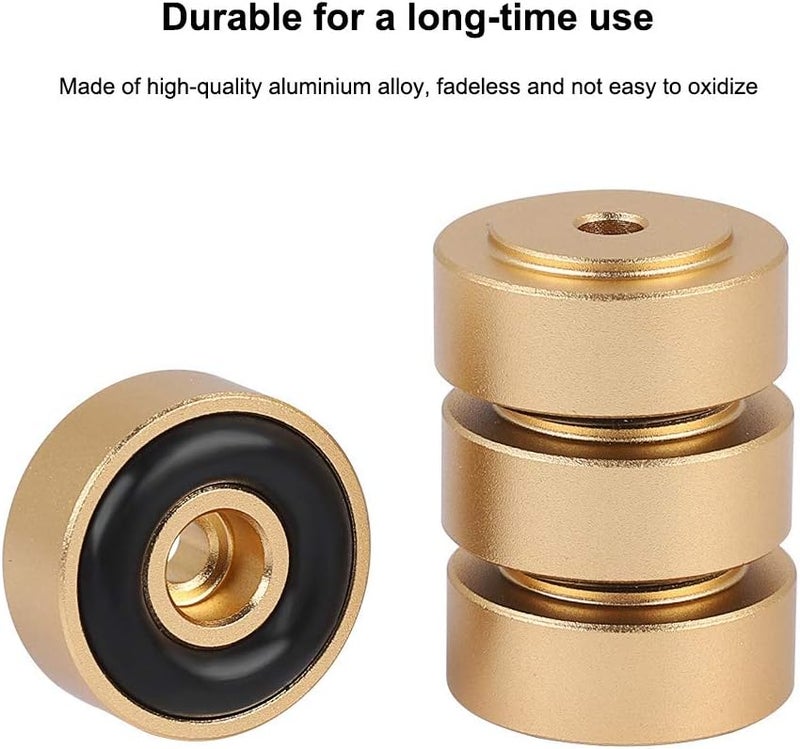 Wendry Aluminum Alloy Anti Vibration Amplifier Feet, 4PCS Speakers Stand Feet Shock Absorber Amplifier Pads Feet (20 * 8mm)(Gold) - Image 4