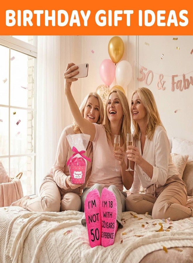Happy Pop HAPPYPOP 50th Birthday Gifts for Her - Gifts for Women Friends Turning Their 50s Socks, 50 Year Old Birthday Socks - Image 2