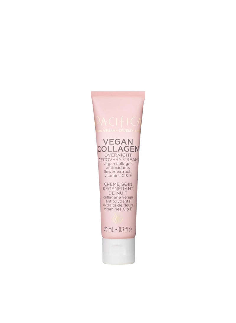 Pacifica Pacifica Vegan Collagen Mini Overnight Recovery Cream Revives  Hydrates Skin For All Skin Types Vegan  CrueltyFree 07 Fl Oz 