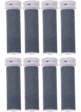 FOMIYES FOMIYES 8pcs Foot File Replacement Rollers Extra Coarse Replacement Roller Refill Heads for Electronic Foot File Remover Foot Care Tools Black 