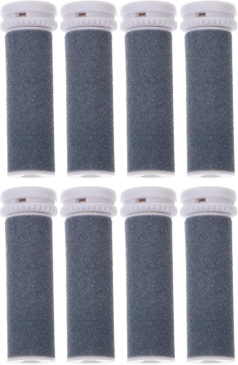 FOMIYES 8pcs Foot File Replacement Rollers Extra Coarse Replacement Roller Refill Heads for Electronic Foot File Remover Foot Care Tools Black