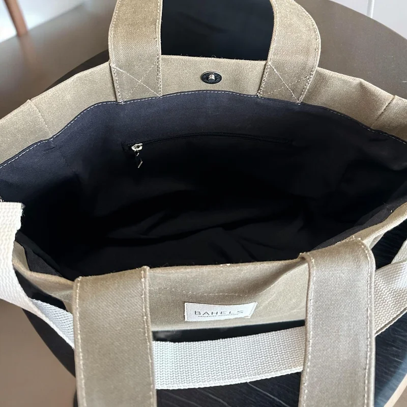Bahels Classic Washing Effect Waxed Canvas Bag with Strap