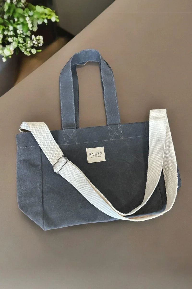 Bahels Classic Washing Effect Waxed Canvas Bag with Strap