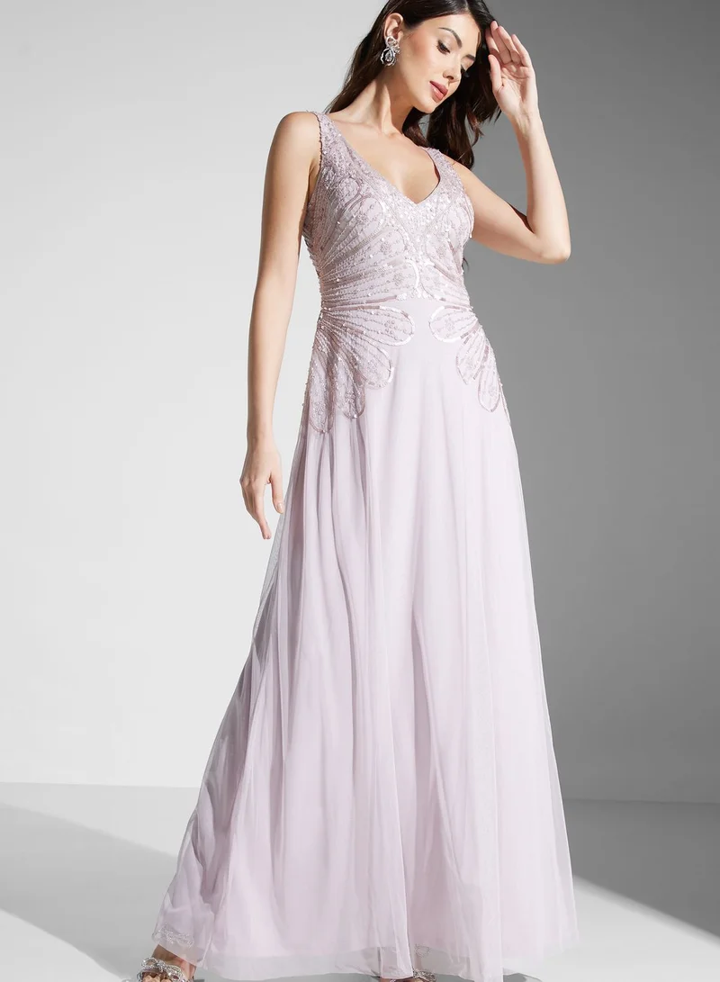 Namshi x Sleeveless Embellished Dress