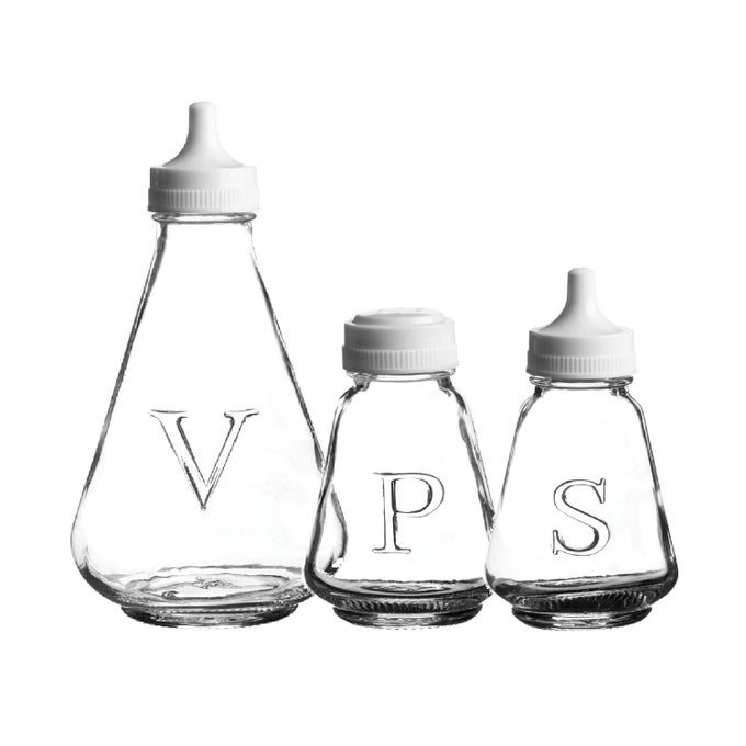 GLASS SALT PEPPER SHAKER VINEGAR SERVING BOTTLE IN CHOICE OF DEALS SALT PEPPER VINEGAR SET