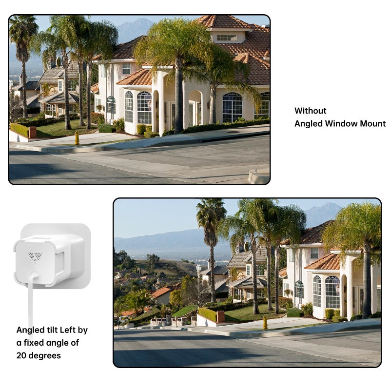 SURVADV Window Mount for Wyze Cam V3/V3 Pro/V4, Adjustable Angle Tilt, No Screws, No Reflections, Self-Adhesive, Damage-Free Installation for Indoor/Outdoor Monitoring, Glass Windows/Door Bracket Holder-White - Image 2