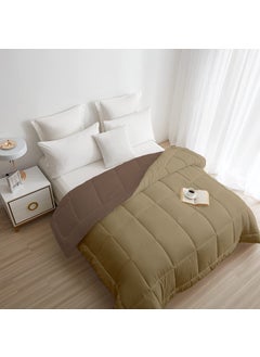 Trident Trident Comfort Living Comforter, 120 GSM, Soft & Cozy, Lightweight, Reversible, All Season use, Machine Washable, 100% Polyester, Queen (French Roast)  - Image 4
