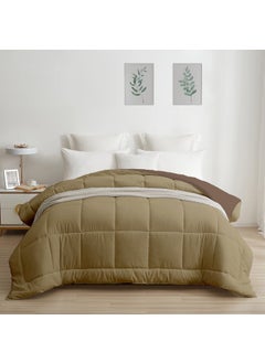 Trident Trident Comfort Living Comforter, 120 GSM, Soft & Cozy, Lightweight, Reversible, All Season use, Machine Washable, 100% Polyester, Queen (French Roast)  - Image 2