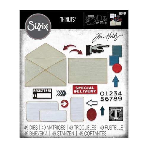 Sizzix Sizzx Thinlits Die Set 48PK Postale by Tim Holtz | 665927 | Chapter 3 2022 - Image 4