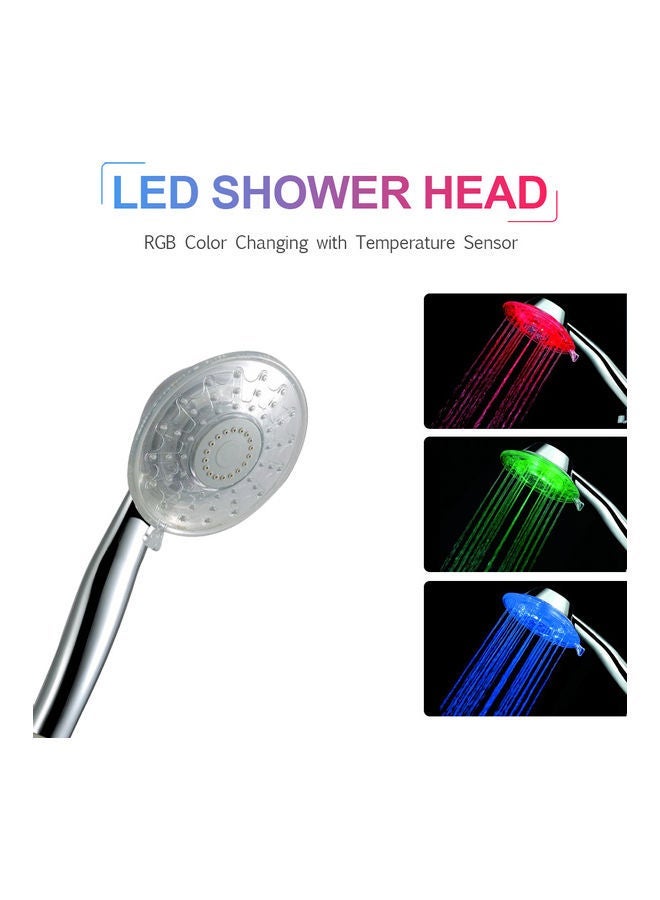NIBEMINENT Automatic Colour Changing Shower Head Silver 28.00x6.00x11.30cm  - Image 3