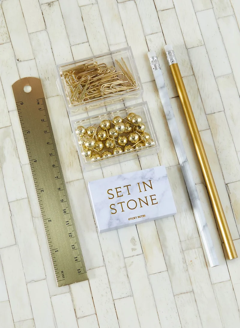 Luckies Marble Stationary Set