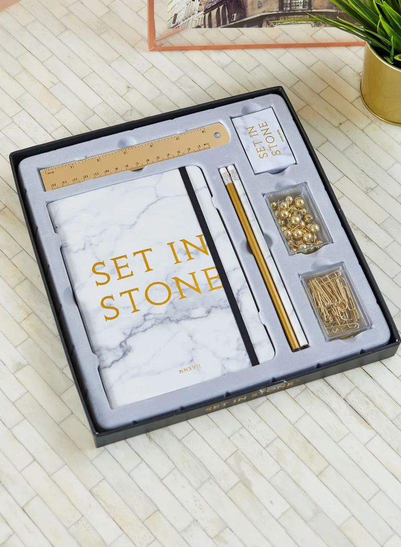Luckies Marble Stationary Set