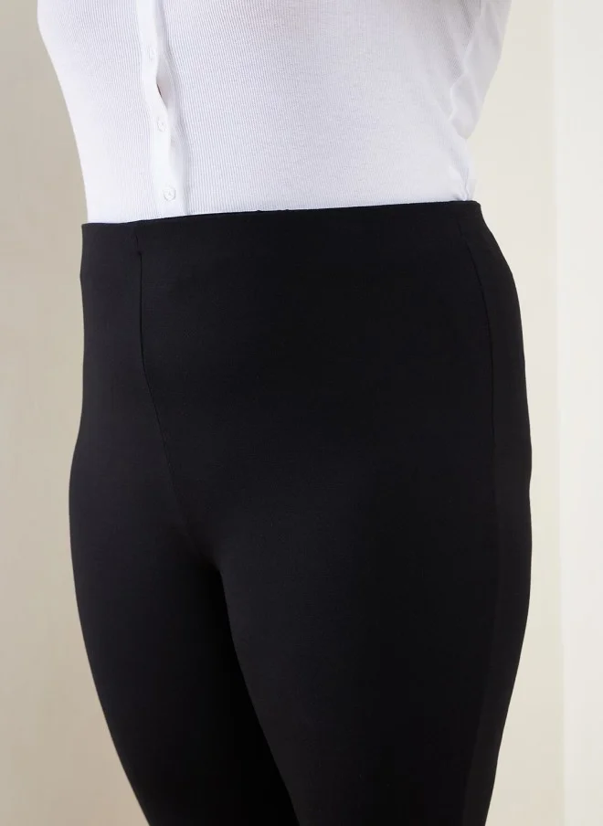 ساسافراس High-Rise Black Bootcut Trousers for Women