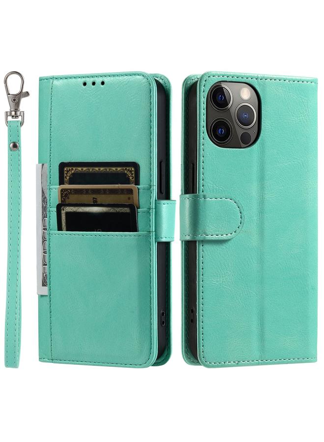 زبون جراب هاتف جلدي بسيط بسعة 6 بطاقات لهاتف iPhone 12 / 12 Pro - Image 4