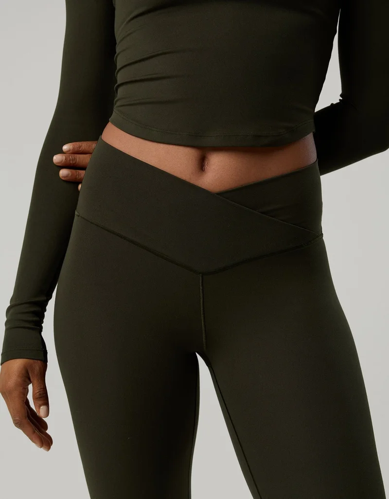 Aerie  OFFLINE By Aerie Real Me High Waisted Crossover Flare Legging for Women | Best Price UAE