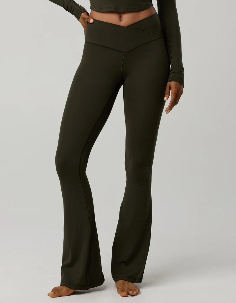 Aerie  OFFLINE By Aerie Real Me High Waisted Crossover Flare Legging for Women | Best Price UAE
