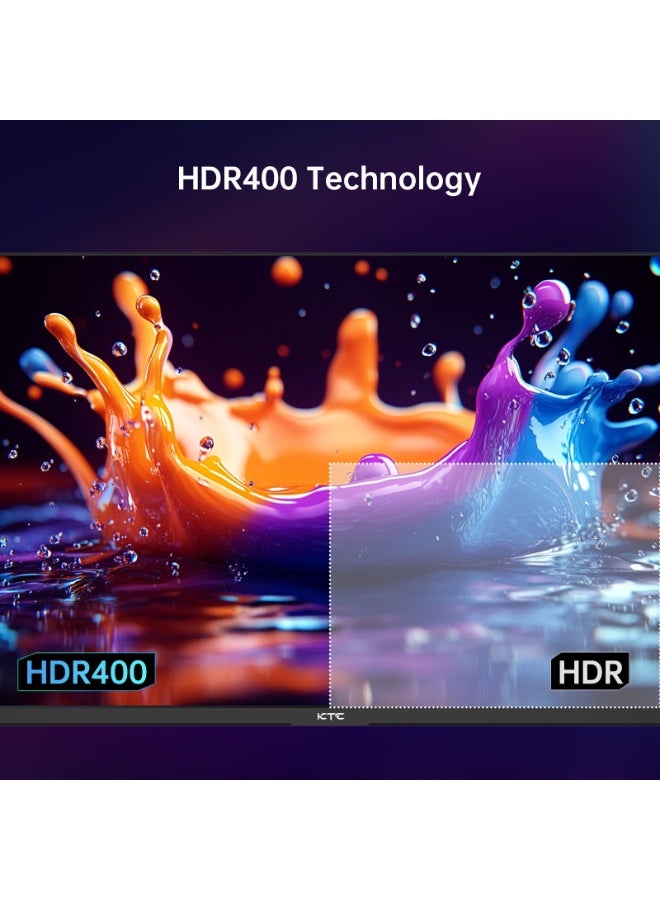 KTC 27Inch Gaming Monitor QHD(2560× 1440p), 200Hz Up to 210Hz, 1MS,Fast IPS,131% sRGB,2X DP & 2X HDMI,HDR 10,VESA,Speakers, FreeSync 2K Monitor H27T22C-3 - Image 4