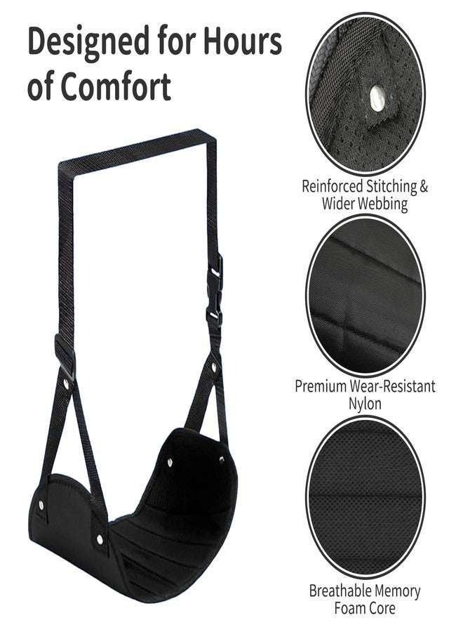 zenicham Airplane Foot Rest Hammock for Flight, Adjustable Foot Rest Under Desk, Portable Wide Foot Support for Long Trips & Office, Travel Essentials, Best Airplane Gadgets & Travel Gifts (2 PC) - Image 3