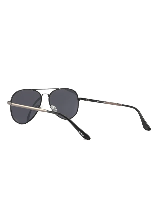 Lee Cooper Polarized Sunglasses Black Frame Smoke Mirror Lens 57mm  - LC1015C02