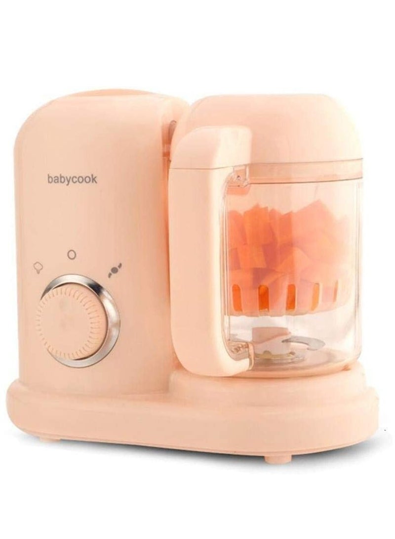 Baby Food Supplement Cooking Mixer With Electric Steamer Pink  - Image 1