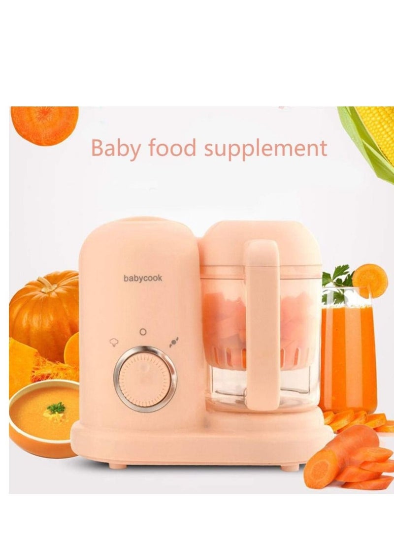 Baby Food Supplement Cooking Mixer With Electric Steamer Pink  - Image 2