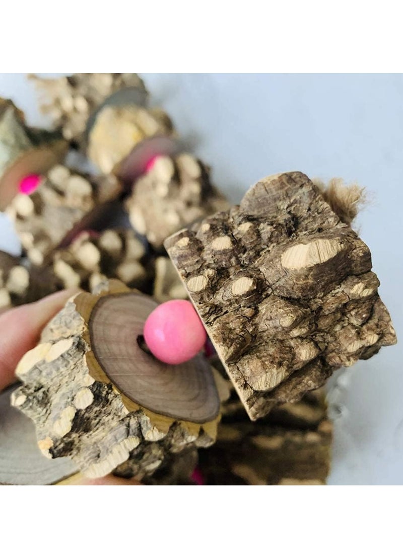 سيلكفكس لعب الببغاء الكبيرة لعب مضغ الطيور الخشبية الطبيعية لعب قفص الببغاء لعبة معلقة للكاكاو الرمادي الأفريقي Cockatoos Eclectus طيور الببغاء الأمازون - Image 2