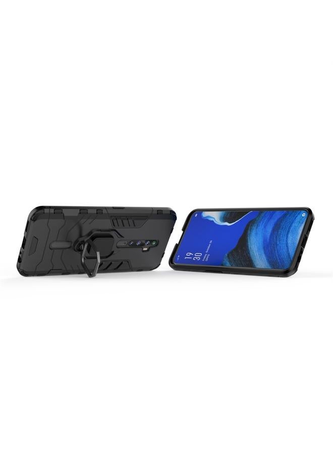 اس-توب جراب لهاتف OPPO Reno2 Z مقاوم للصدمات مصنوع من مادة PC + TPU مع حامل حلقي مغناطيسي - Image 5