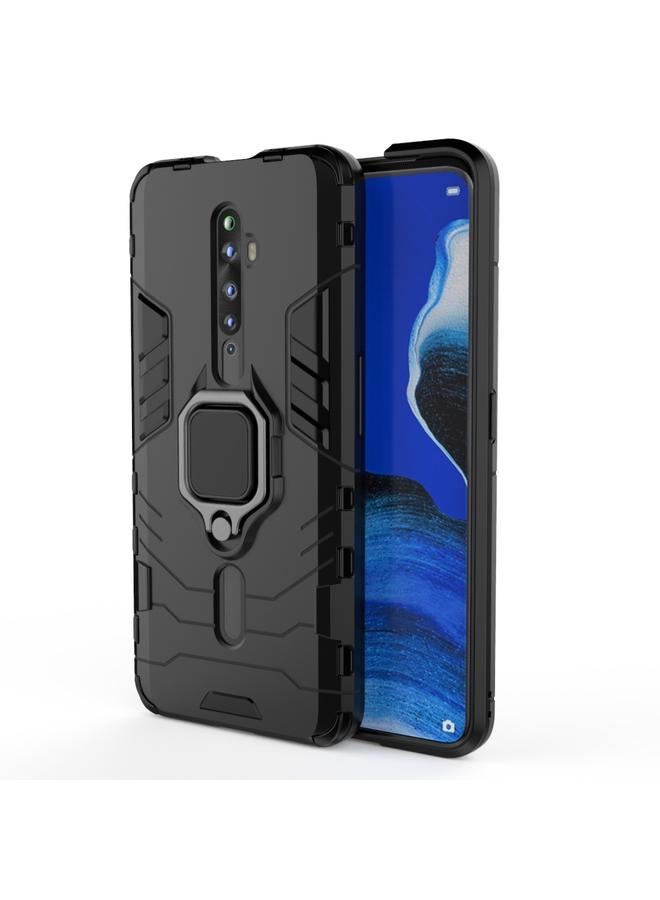 اس-توب جراب لهاتف OPPO Reno2 Z مقاوم للصدمات مصنوع من مادة PC + TPU مع حامل حلقي مغناطيسي - Image 1