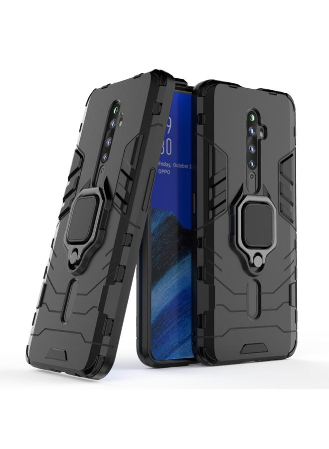 اس-توب جراب لهاتف OPPO Reno2 Z مقاوم للصدمات مصنوع من مادة PC + TPU مع حامل حلقي مغناطيسي - Image 2