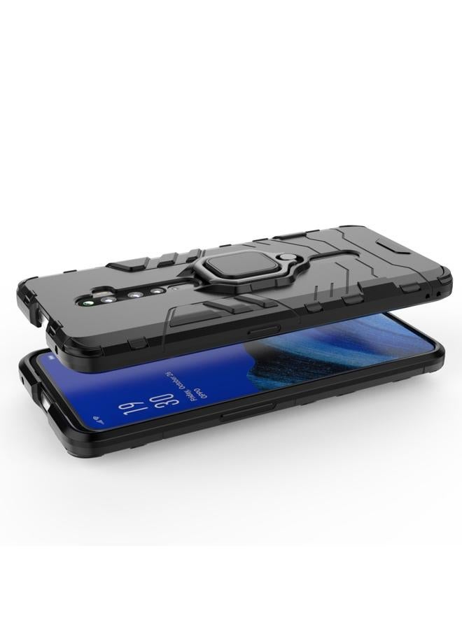 اس-توب جراب لهاتف OPPO Reno2 Z مقاوم للصدمات مصنوع من مادة PC + TPU مع حامل حلقي مغناطيسي - Image 3