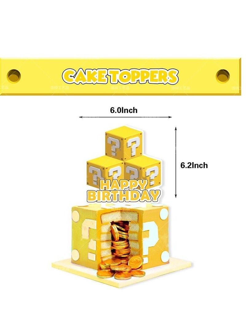 Furtey Yellow Question Mark Mario Element Theme Birthday Party Supplies Balloon Decoration Set - Image 5