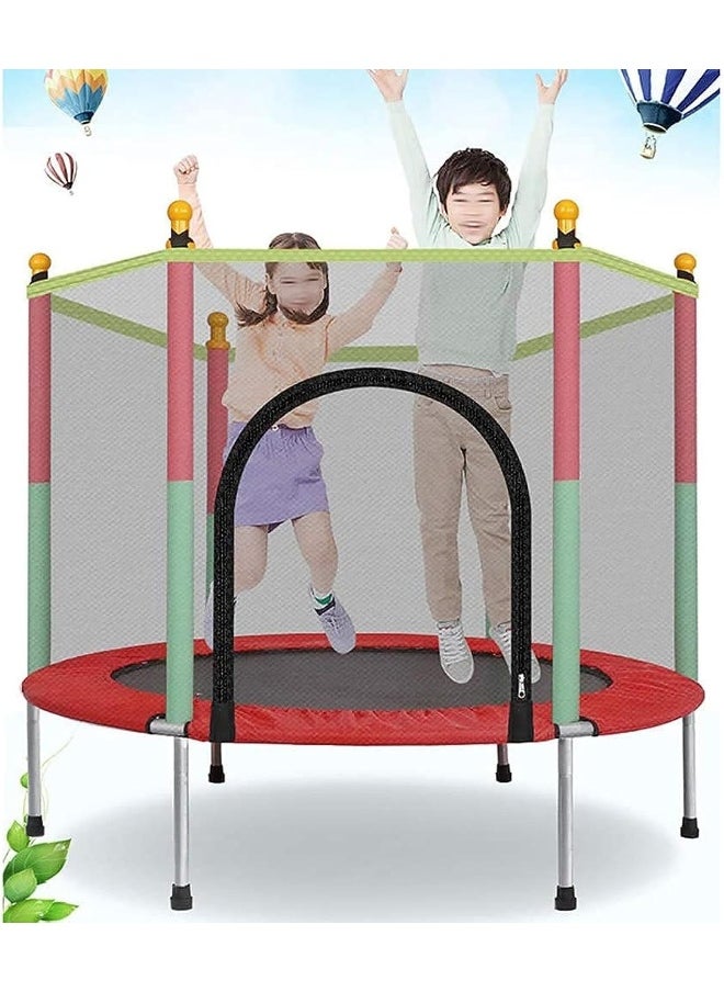 Generic VERSCOS 140cm Indoor Trampoline with Protection Net Adult Children Jumping Bed Enclosure Outdoor Trampolines Workout Fitness Equipment  - Image 1