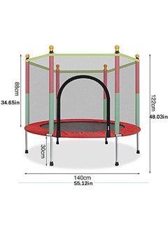 Generic VERSCOS 140cm Indoor Trampoline with Protection Net Adult Children Jumping Bed Enclosure Outdoor Trampolines Workout Fitness Equipment  - Image 2