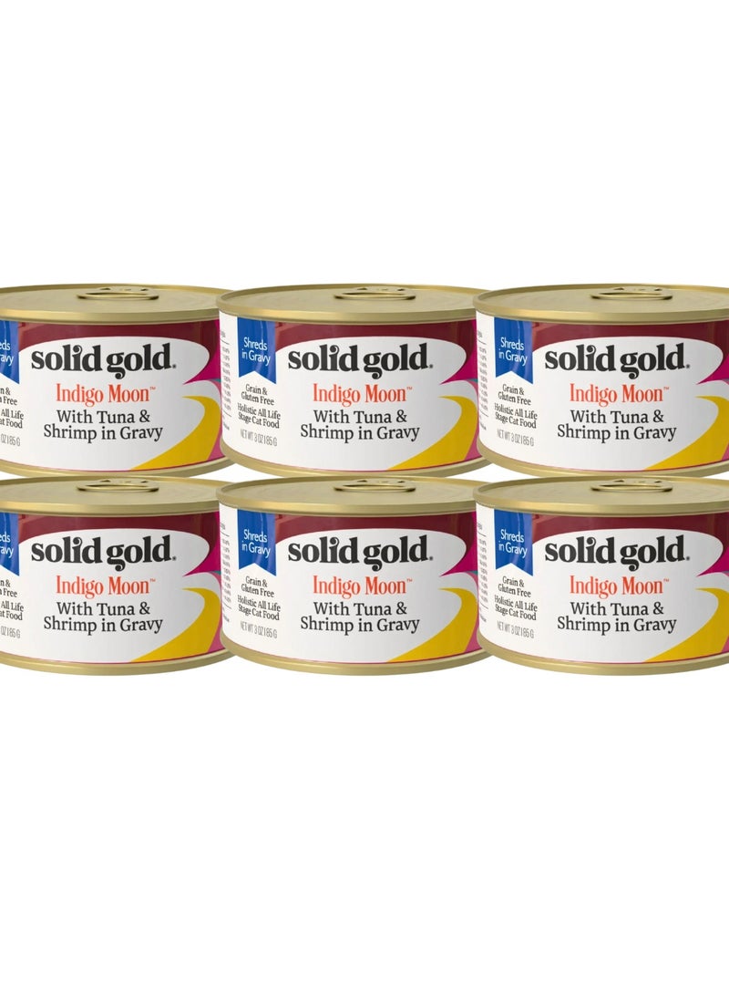 solid gold Cat Wet Food For All Life Stages Tuna & Shrimp Flavor in Gravy - 6x85g - Grain-Free Recipe - Image 1