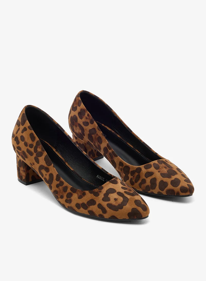 RAID  Annie Leopard Block Heel Pumps for Women | Best Price UAE