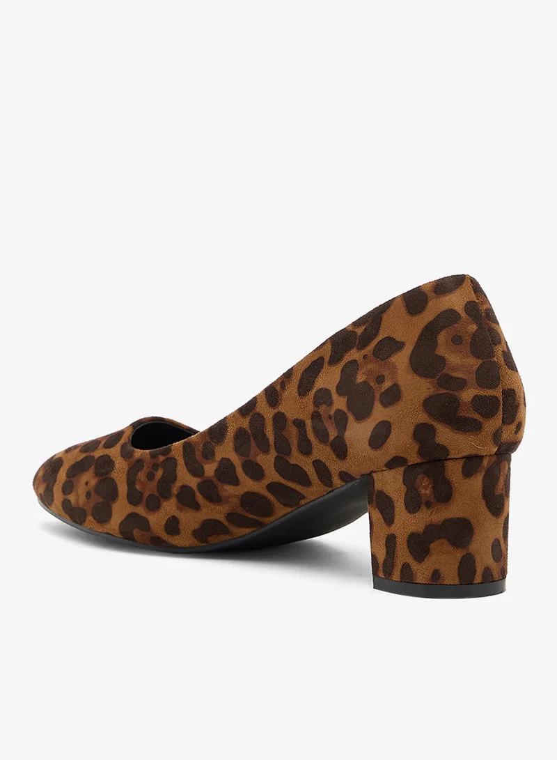 RAID  Annie Leopard Block Heel Pumps for Women | Best Price UAE