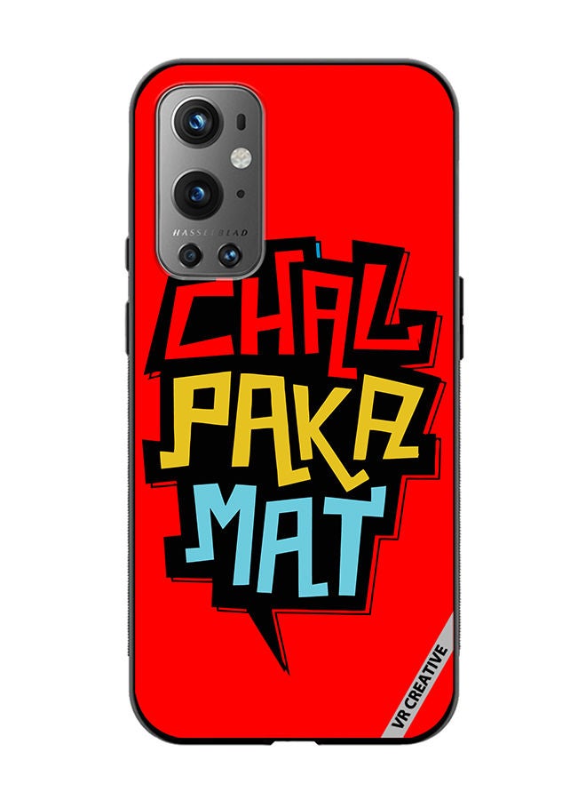 VR CREATIVE Protective Case Cover For OnePlus 9 Pro Chal Paka Mat Hindi Quots Design Multicolour - Image 1