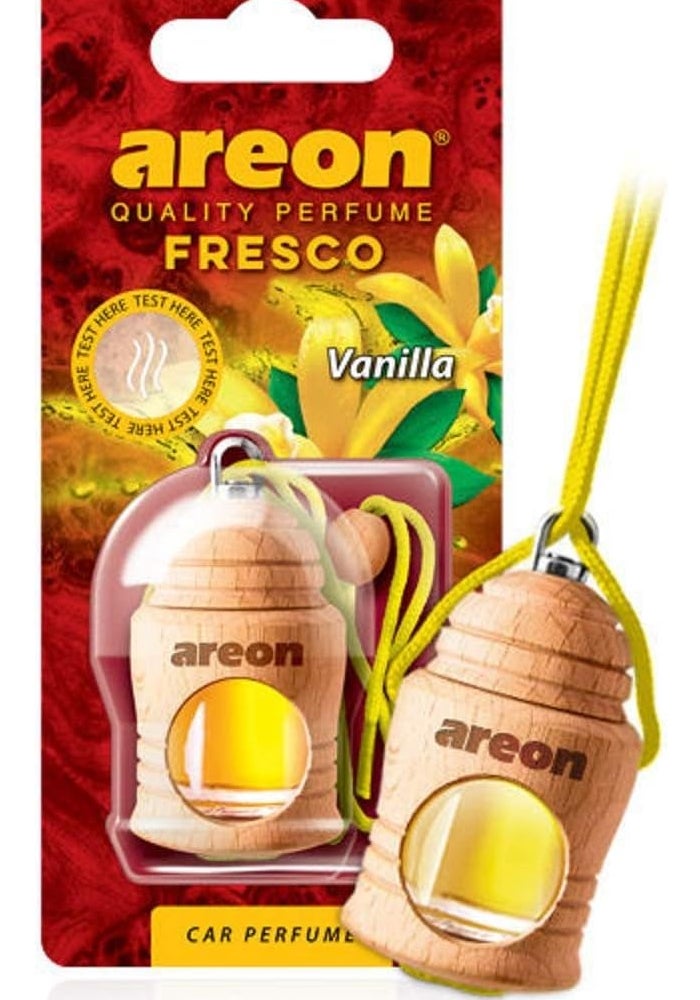 AREON Fresco Car Vanilla Scented Glass Fragrance Bottle Set (Pack of 3) - Image 5